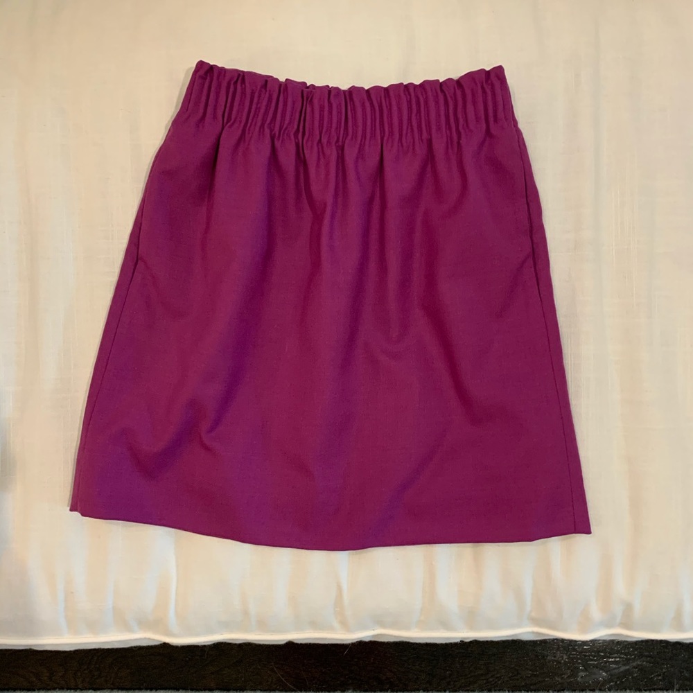 NWT Fuchsia/rose color skirt with pockets JCrew sz 0